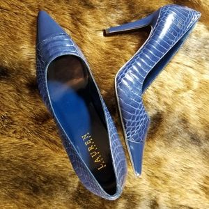 Lauren Ralph Lauren 4" Snake-Embossed Stilettos